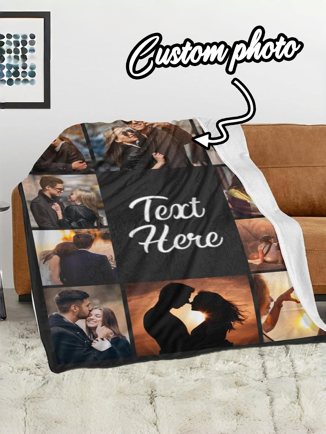 Personalized Name Photo Blanket—A Custom Gift for Baby Girls, Moms, and Dads